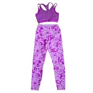 IVL Collective Technically Fashion Tie Dye Sports Bra/Leggings Set Women Sz 6